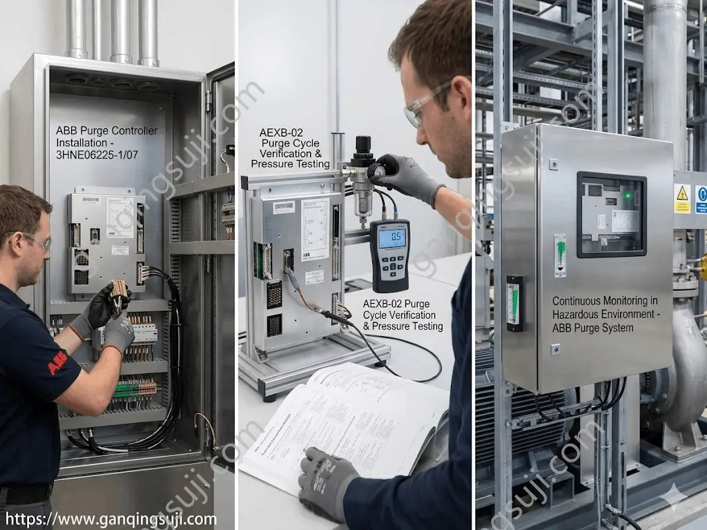 ●ABB AEXB-02 system pressure testing and continuous monitoring in hazardous environment ●ABB AEXB-02 system pressure testing and continuous monitoring in hazardous environment