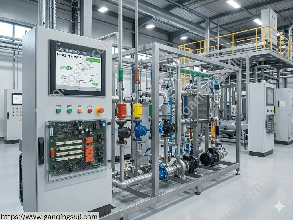 ABB MCOB-01 main controller integrated into a process automation control cabinet inside a chemical pump facility. ABB MCOB-01 main controller integrated into a process automation control cabinet inside a chemical pump facility.